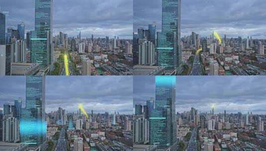 4K上海科技感智慧城市互联网物联网高清AE视频素材下载