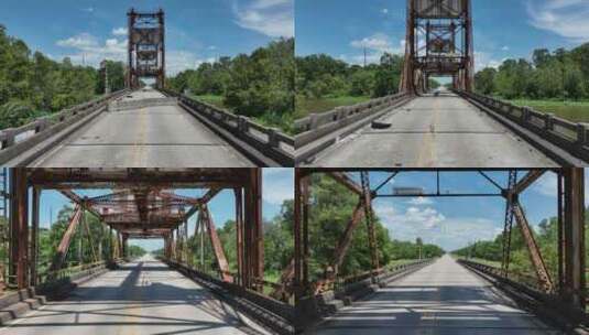 路易斯安那州和密西西比州之间的封闭桥梁高清在线视频素材下载
