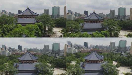 广州中山纪念堂航拍高清在线视频素材下载