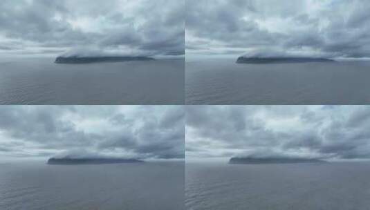 吕峡灯塔岛航拍高清在线视频素材下载