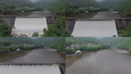 雨后泰山，俯瞰飞瀑流泉高清在线视频素材下载