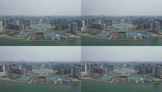 河南郑州城市风光交通航拍高清在线视频素材下载
