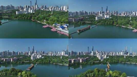 长沙烈士公园年嘉湖绿色城市高清在线视频素材下载
