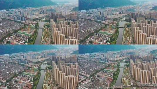 台州市黄岩区，城市风光，城市建筑高清在线视频素材下载