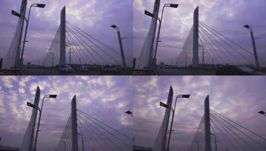 安阳文峰桥早上延时摄影高清在线视频素材下载