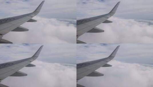 飞机在云层上飞行第一视角高清在线视频素材下载