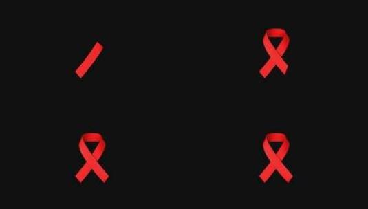 艾滋病红丝带高清在线视频素材下载