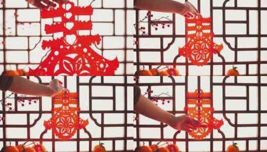 剪纸传统文化春节年味素材高清在线视频素材下载