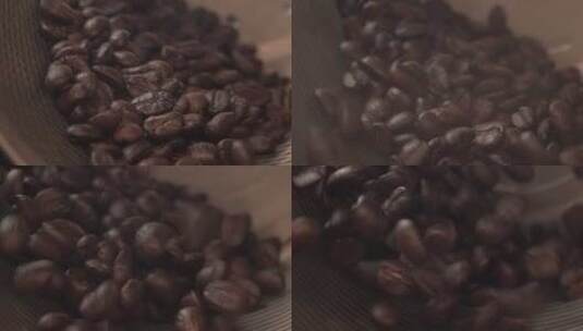 咖啡豆滚筒烘培高清在线视频素材下载