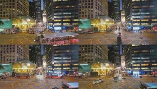 香港街道人流车流高清在线视频素材下载