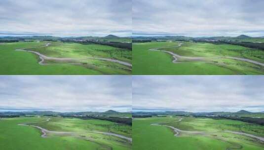 草原蜿蜒的河流高清在线视频素材下载