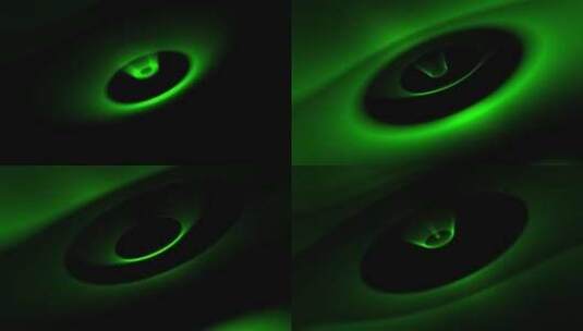 带通道 绿色光影冲击波 雷达光波高清在线视频素材下载