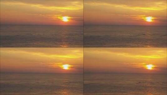海面上的夕阳高清在线视频素材下载