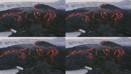 火山熔岩实拍高清在线视频素材下载