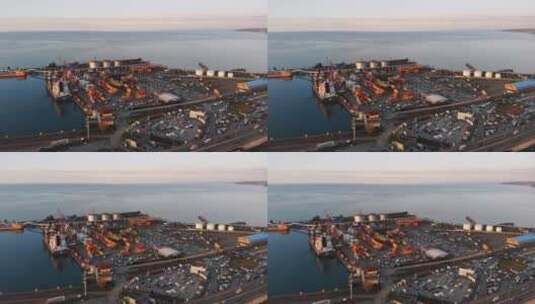 海港天际线景观高清在线视频素材下载