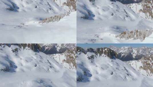 阿尔卑斯山的滑雪坡高清在线视频素材下载