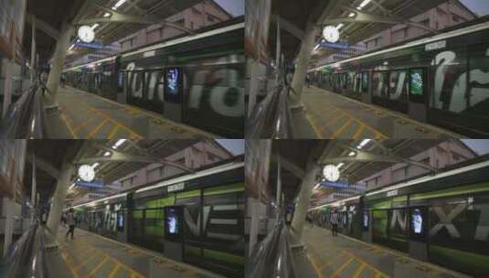 曼谷地铁列车进站高清在线视频素材下载