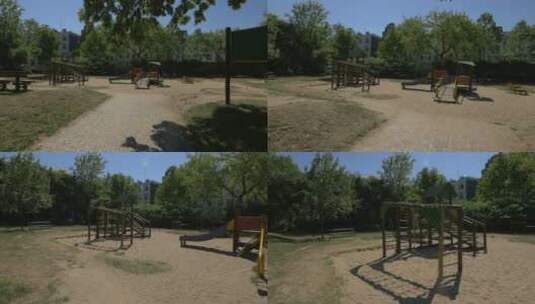 公园里的游乐场高清在线视频素材下载