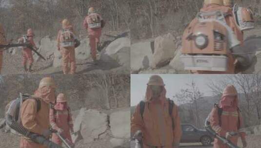 春季森林消防演练高清在线视频素材下载