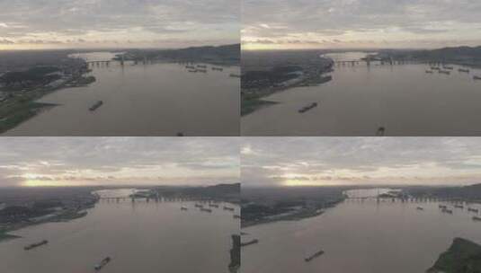 九江大桥航拍素材九江大桥高清在线视频素材下载