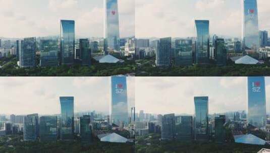 深圳腾讯大厦汉京集团右环绕高清在线视频素材下载