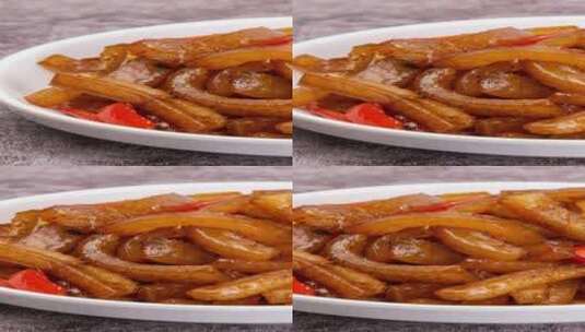 川味凉拌肉皮熟食4k竖版实拍高清在线视频素材下载