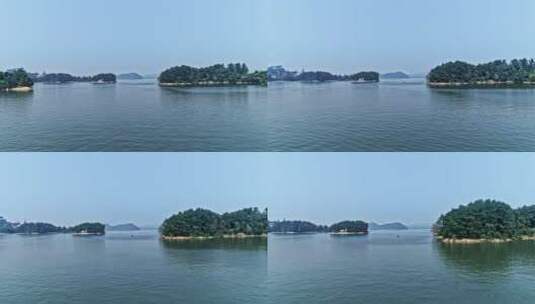千岛湖航拍游轮千岛湖旅游高清在线视频素材下载