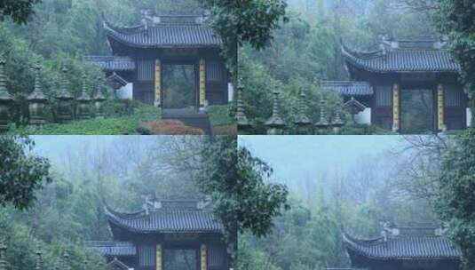 杭州飞来峰永福寺禅院风景高清在线视频素材下载