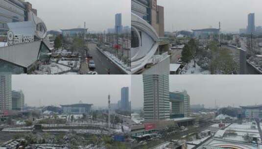 湖南广播电视台冬天的空镜高清在线视频素材下载
