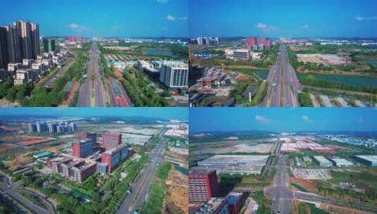 柳州柳东新区城市开发区多镜头航拍高清在线视频素材下载