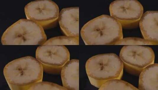 微距香蕉果肉果核高清在线视频素材下载