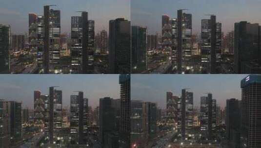大疆天空之城大厦建设4K航拍高清在线视频素材下载