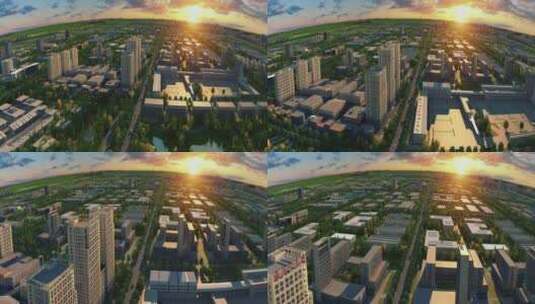 三维城市建筑漫游城市规划宣传片高清在线视频素材下载