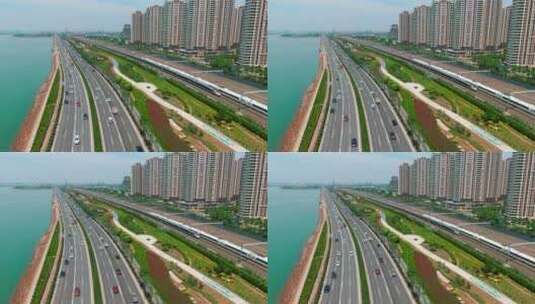 城市交通-高速公路-立交桥高架路高清在线视频素材下载
