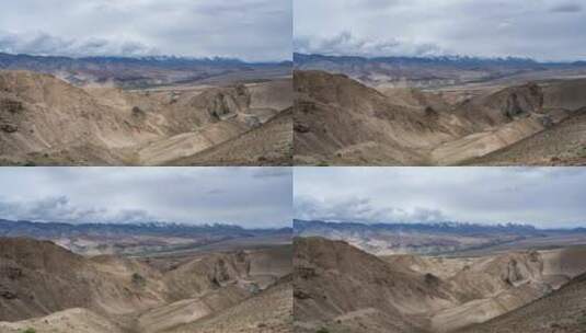 4K新疆帕米尔高盘龙古道雪山延时高清在线视频素材下载