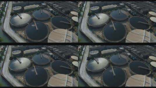工业工厂视频广东污水处理厂过滤池高清在线视频素材下载