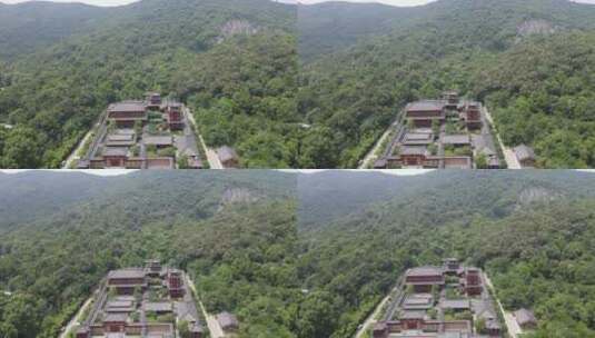 湖北襄阳岘首山文化旅游景区航拍高清在线视频素材下载