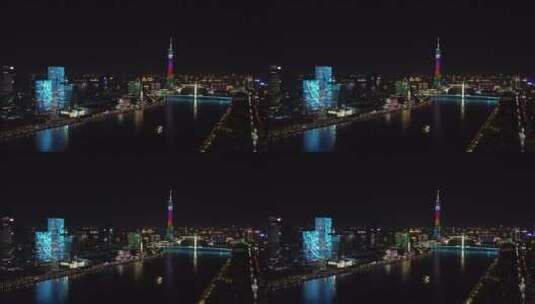广州城区城市风光航拍高清在线视频素材下载