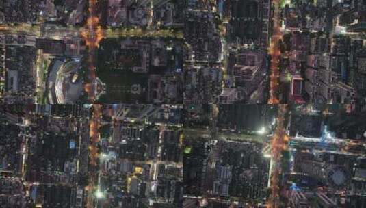 俯拍深圳CBD航拍空镜高清在线视频素材下载