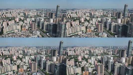 航拍广州天河珠江新城全景城市CBD高清在线视频素材下载