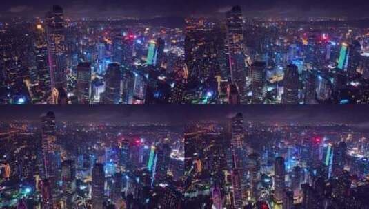 珠江新城夜景高清在线视频素材下载
