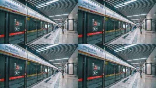 北京南锣鼓巷地铁站人来人往高清在线视频素材下载