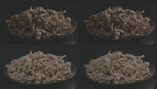 干滑子蘑干蘑菇LOG视频素材高清在线视频素材下载