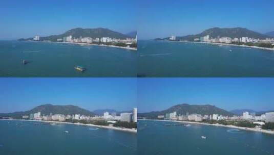 广东惠州巽寮湾海上船只运行E高清在线视频素材下载