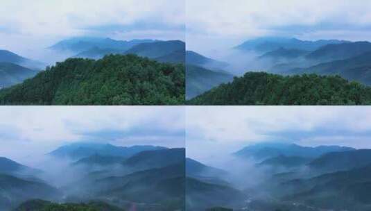 云雾缭绕的泰山高清在线视频素材下载