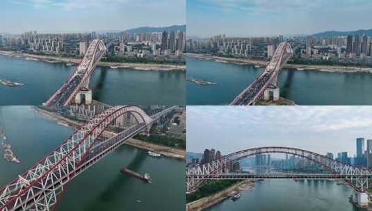 4K重庆朝天门大桥航拍合集高清在线视频素材下载