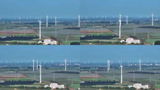壮观的风力发电机高清在线视频素材下载