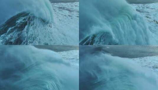 航拍巨大海浪海风海洋波浪高清在线视频素材下载