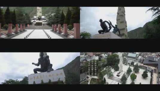 红军飞跃泸定桥纪念碑高清在线视频素材下载
