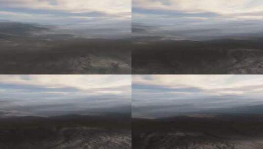 戏剧性多云天空下的雄伟山脉高清在线视频素材下载